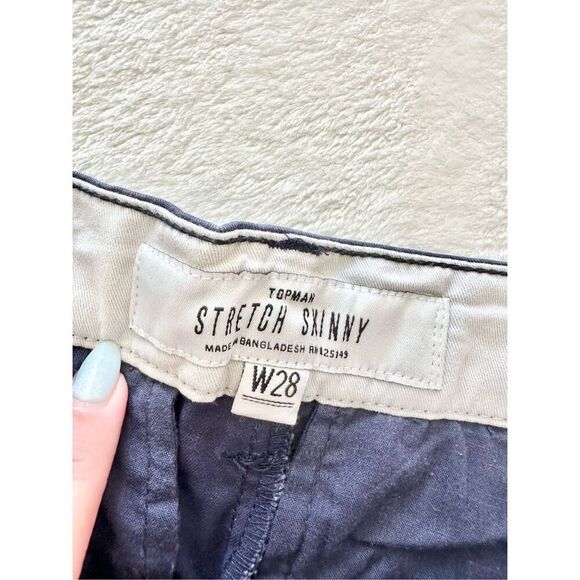 Top man navy men’s stretch skinny 9 Inch size 29 shorts ￼ - Picture 4 of 6